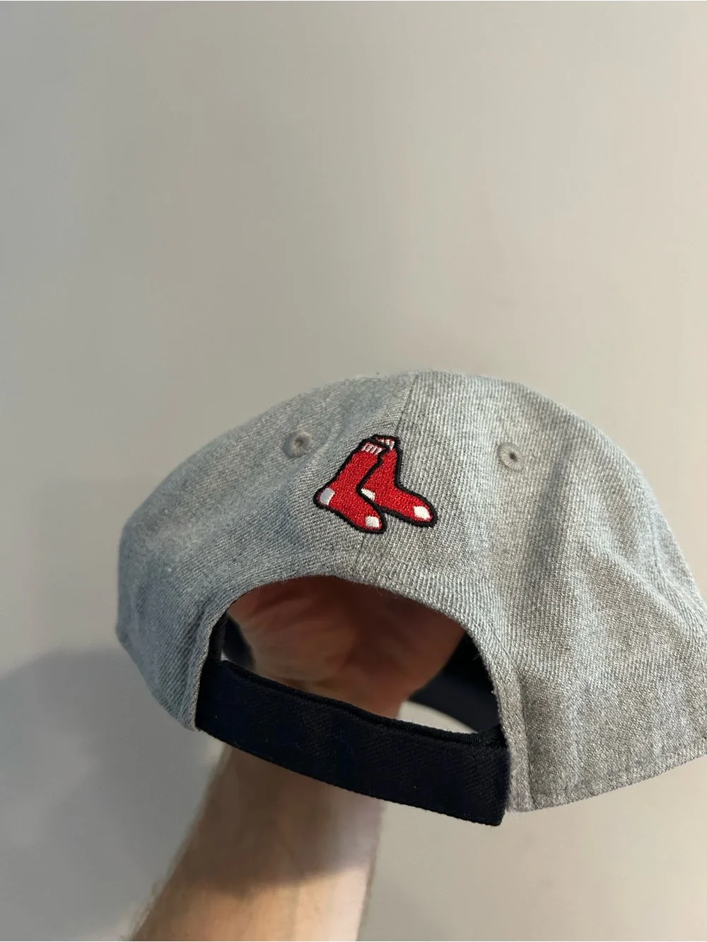 New Era 9Forty Boston Red Sox MLB Baseball Hat Cap Gray Black Adjustable Strap